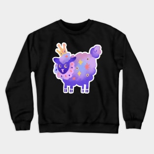 Purple Galaxy Princess Sheep in Digital Crewneck Sweatshirt